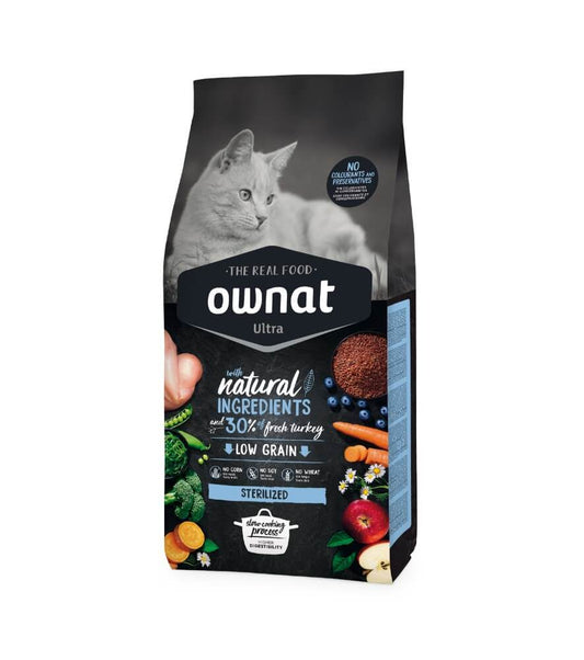 OWNAT Ultra Sterilized Cat Low Grain pienso bajo en cereales para gatos esterilizados