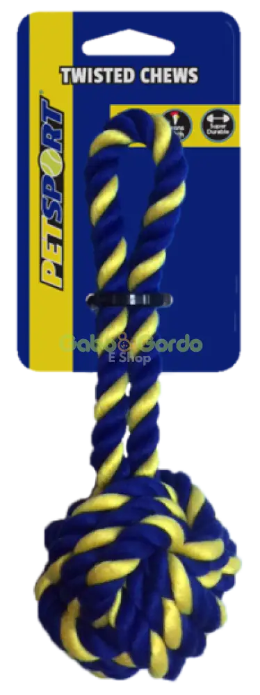 Juguete PetSport Bola Trenzada de Algodón resistente para perros