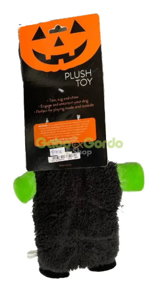 PLUSH TOY Bruja Verde Halloween 35 cm — juguete de peluche con 6 chirridos para perros, divertido, resistente y suave, envío en Gran Canaria y España