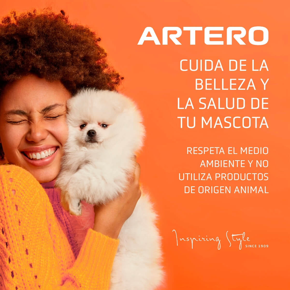 Perro protegido del sol con Artero Block Spray en verano