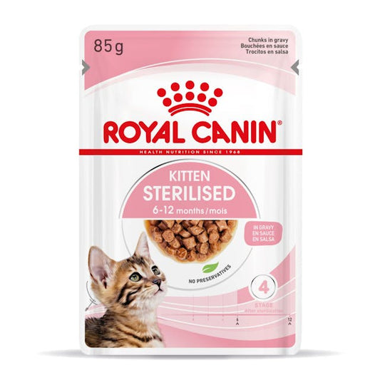 ROYAL CANIN  Kitten Sterilised Gravy Pouch| Pack de 12 x 85 g para gatos Gabo y Gordo E Shop, la mejor tienda online en las Islas Canarias, España, tienda online para mascotas, perros, gatos, conejos, tortugas, animales, accesorios para mascotas en general. 
Gabo y Gordo E Shop in Canary Islands, the best store for pets, dogs, cats, rabbits, turtles, animals, pet accessories.