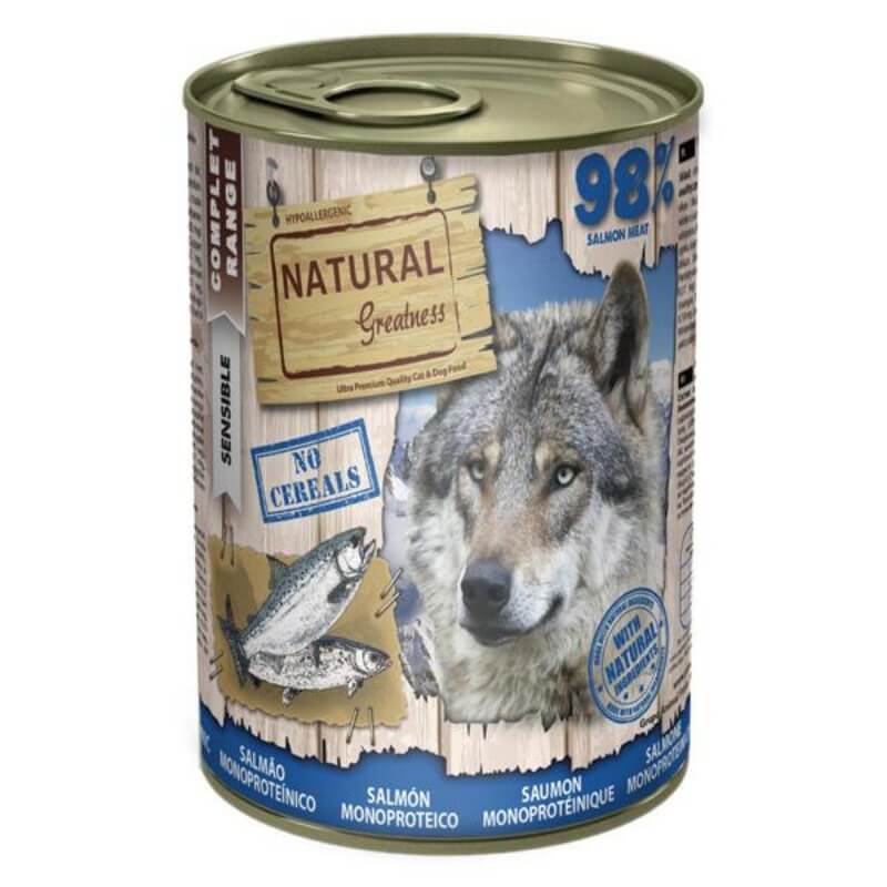 NATURAL GREATNESS Salmón Monoproteico | comida húmeda para perros. Gabo y Gordo E Shop, la mejor tienda online en las Islas Canarias, España, tienda online para mascotas, perros, gatos, conejos, tortugas, animales, accesorios para mascotas en general.
Gabo y Gordo E Shop in Canary Islands, the best store for pets, dogs, cats, rabbits, turtles, animals, pet accessories.