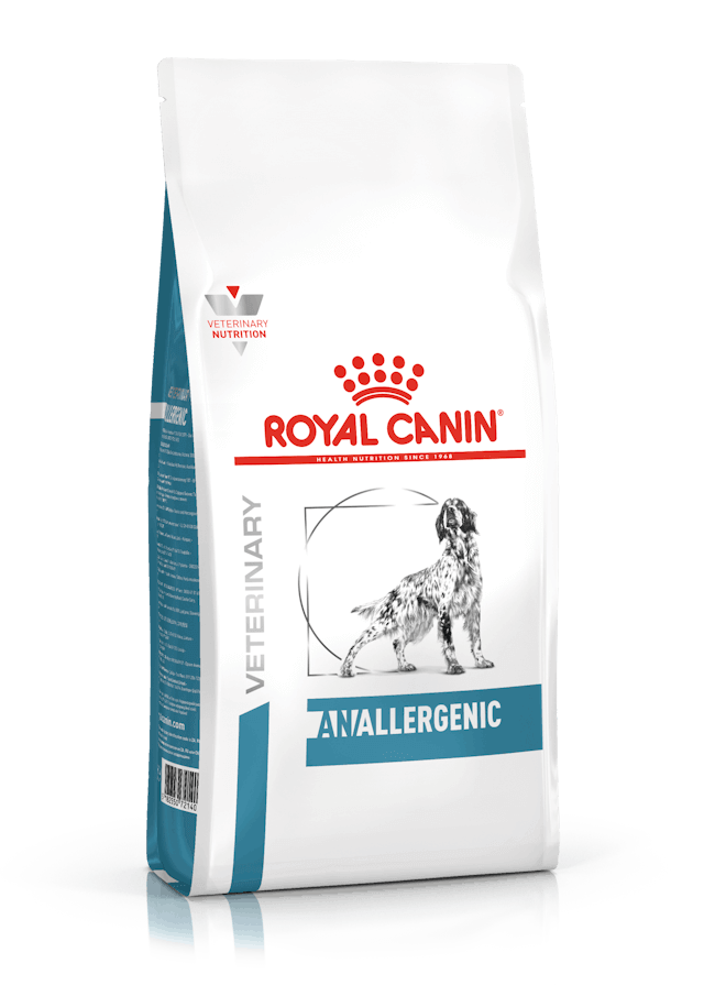 ROYAL CANIN Anallergenic pienso hipoalergénico para perros adultos con alergias o intolerancias alimentarias, ideal para piel sensible.