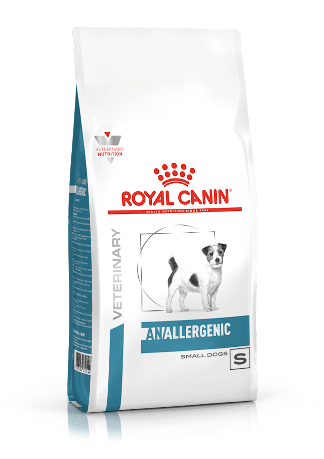 ROYAL CANIN Anallergenic Small Dog pienso dietético hipoalergénico para perros adultos de razas pequeñas con intolerancias alimentarias.