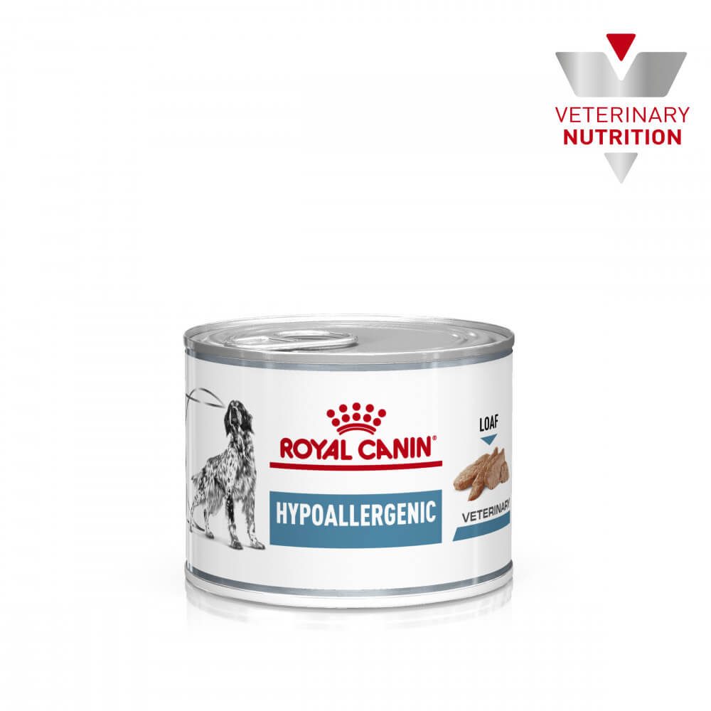 Pack de 12 latas ROYAL CANIN Hypoallergenic para perros adultos con intolerancias alimentarias