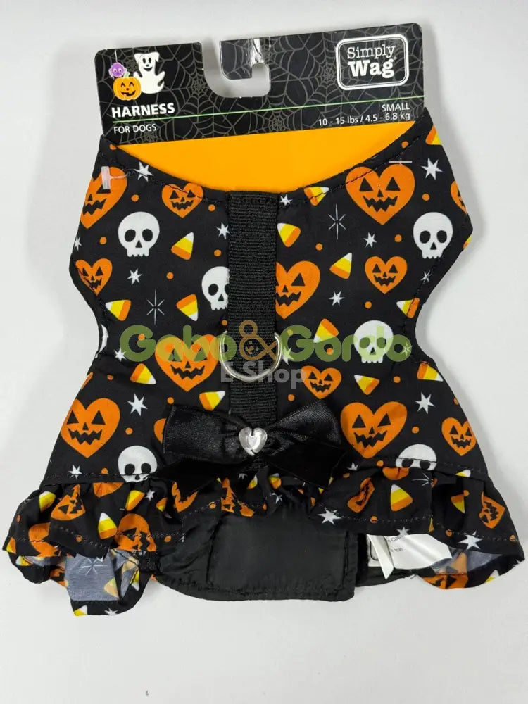 Perro pequeño con disfraz de Halloween Simply Wag – divertido, cómodo y ideal para mascotas pequeñas.
