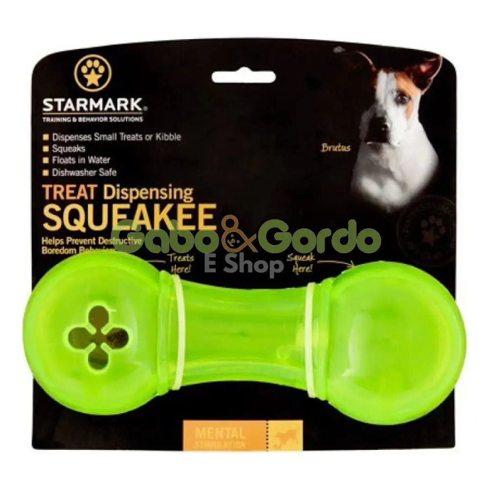 Juguete hueso STARMARK Squeakee dispensador de comida para perros