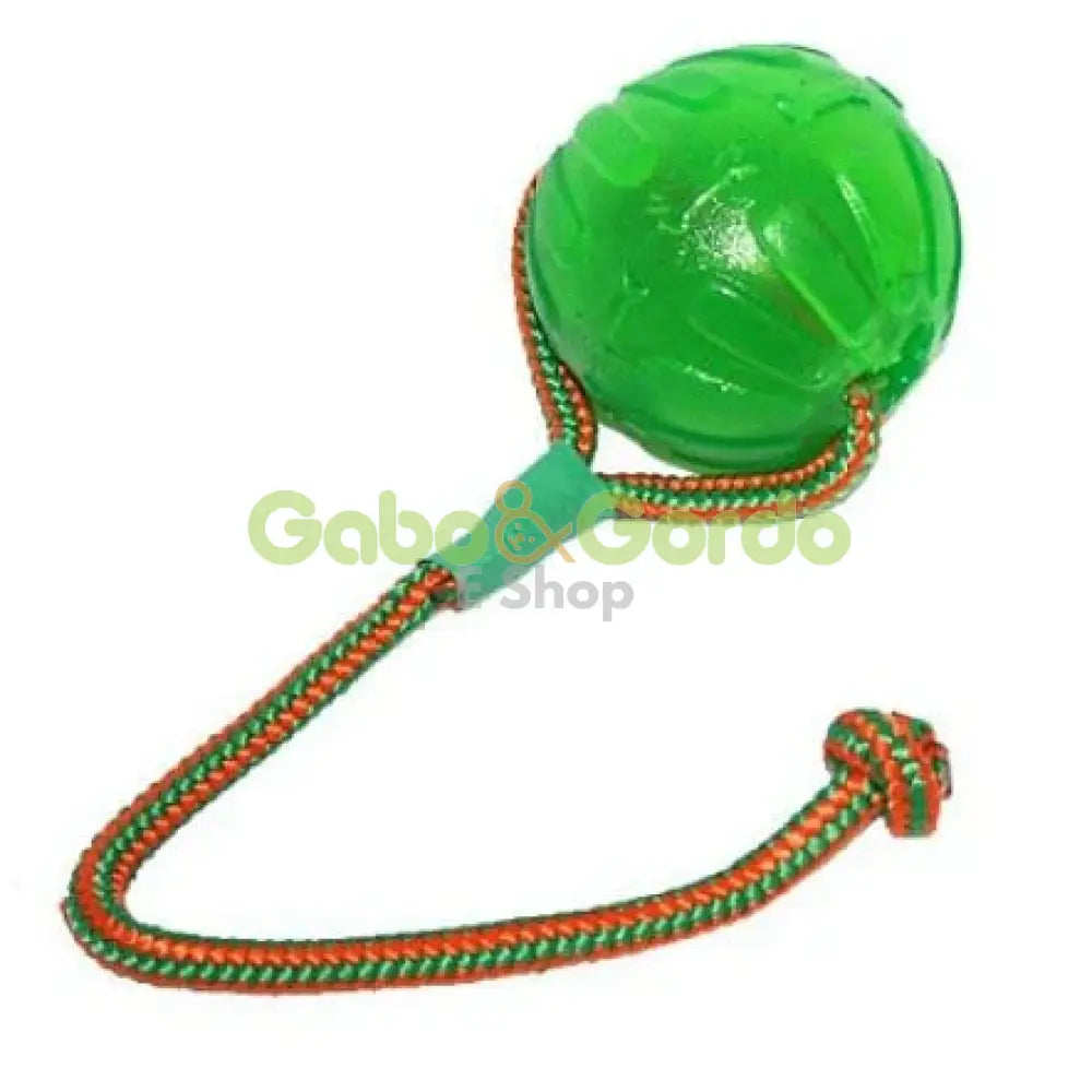 STARMARK Swing N Fling Chewball pelota dispensadora con cuerda para perros