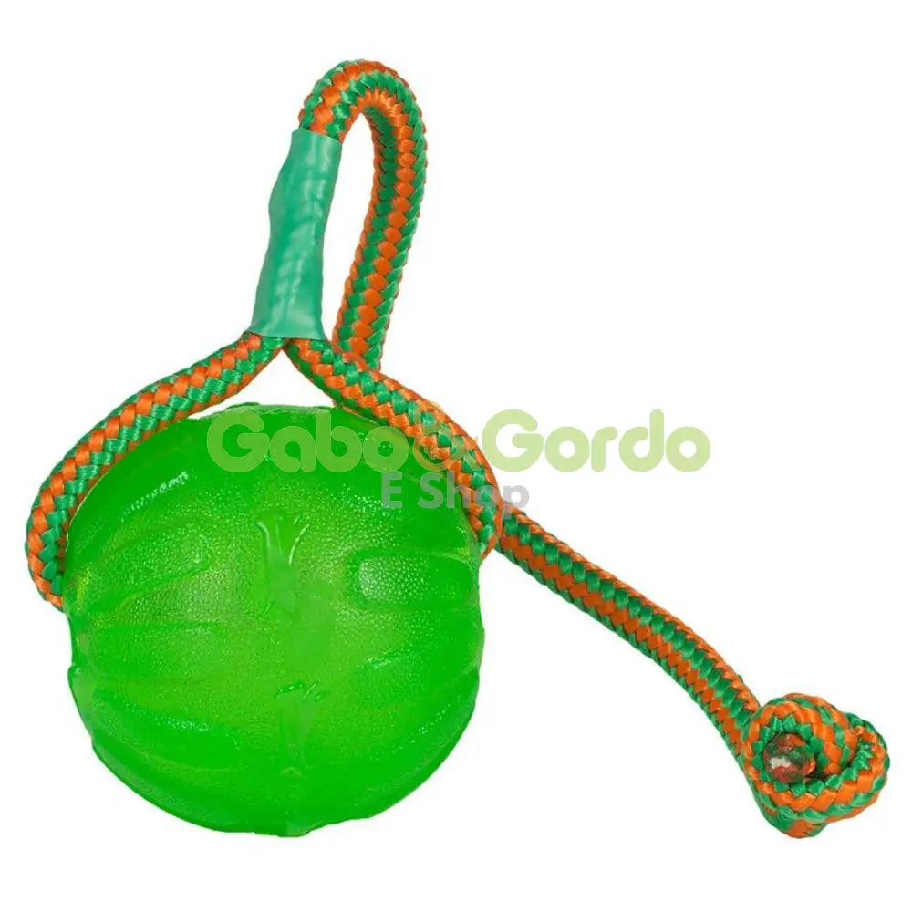 STARMARK Swing N Fling Chewball pelota dispensadora con cuerda para perros