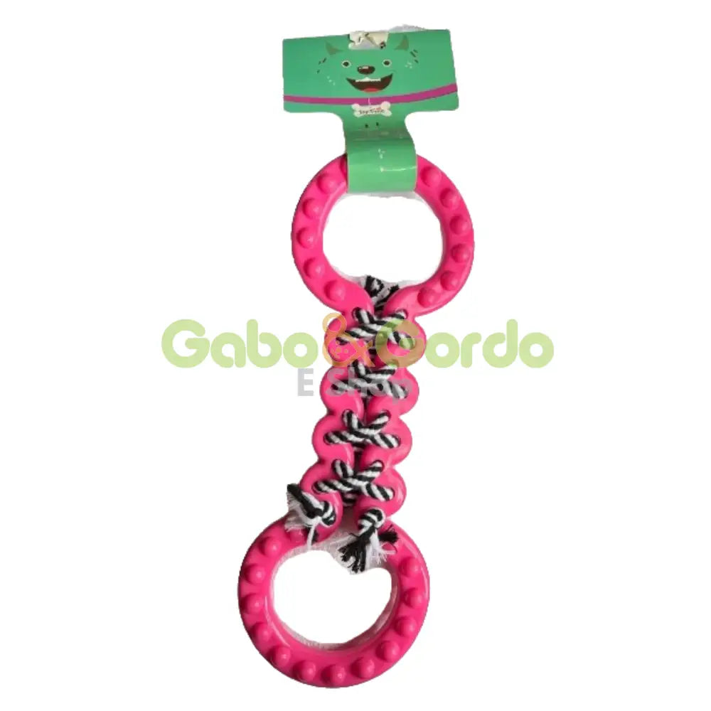 Juguete Toy-Time mordedor de goma rosa de 33 cm para perros, resistente y duradero