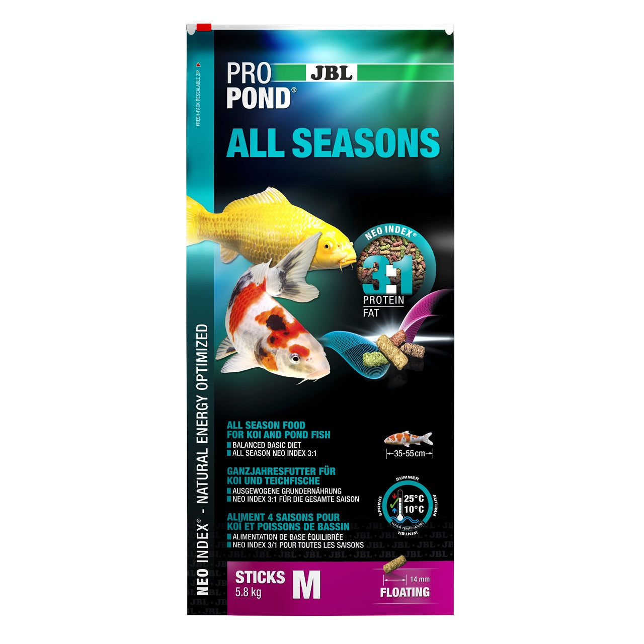 JBL PROPOND STICKS M ALL SEASON 5,8 KG. Gabo&Gordo Pet Shop en Las Palmas de Gran Canaria tienda para mascotas, perros, gatos, conejos, tortugas, animales, accesorios para mascotas