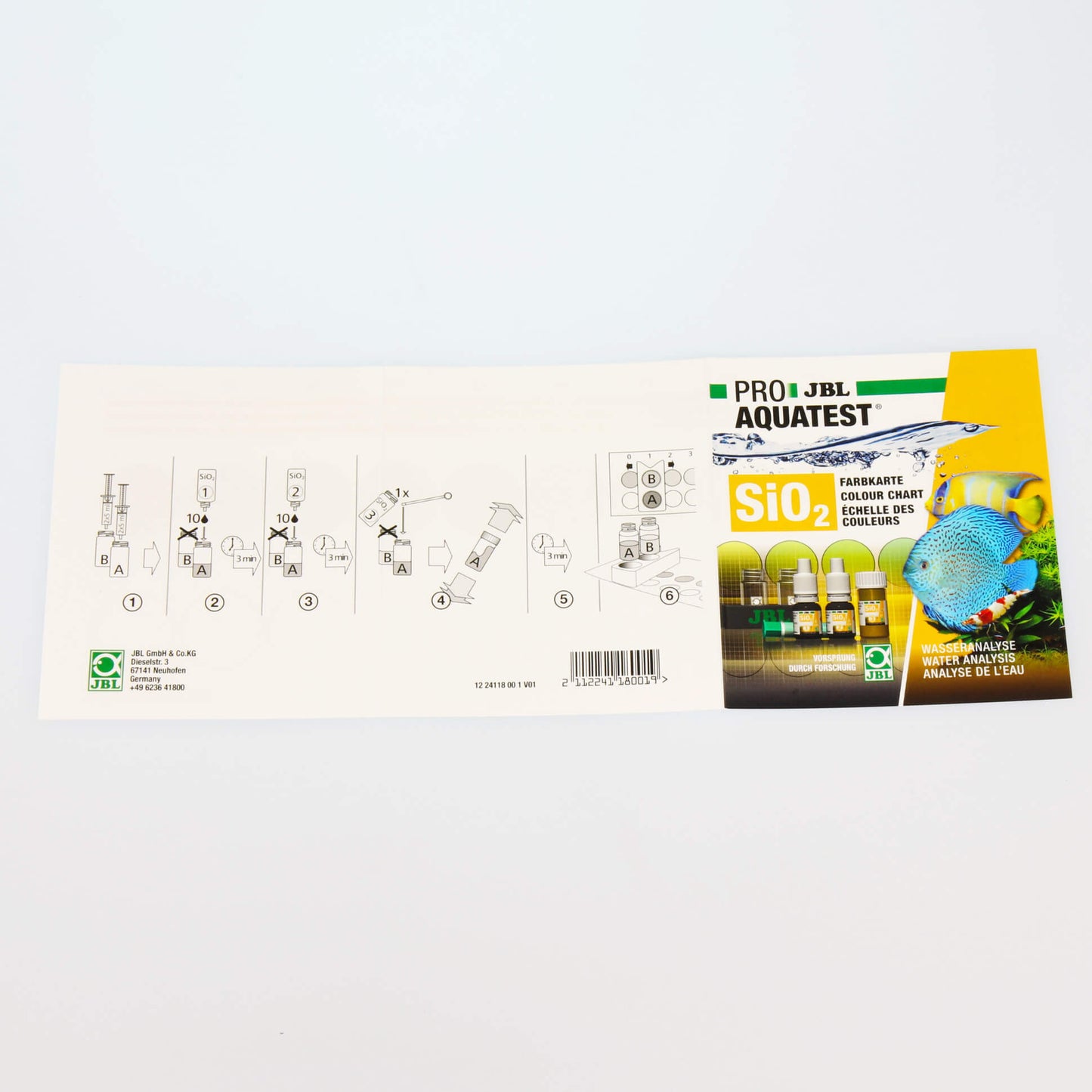 JBL PROAQUATEST SiO2 silicato Test rápido para determinar el nivel de silicatos en acuarios marinos y de agua dulc