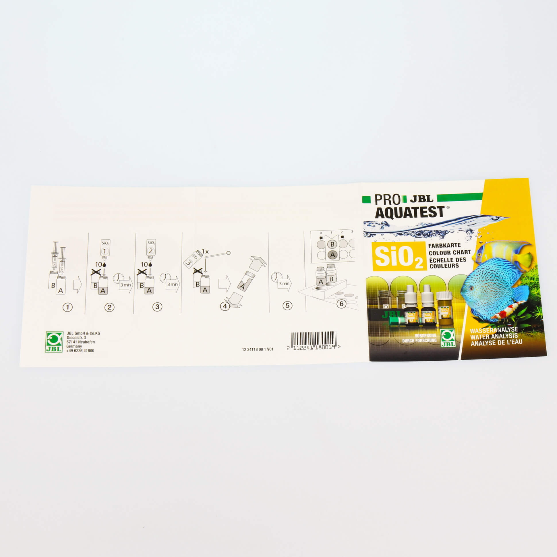 JBL PROAQUATEST SiO2 silicato Test rápido para determinar el nivel de silicatos en acuarios marinos y de agua dulc
