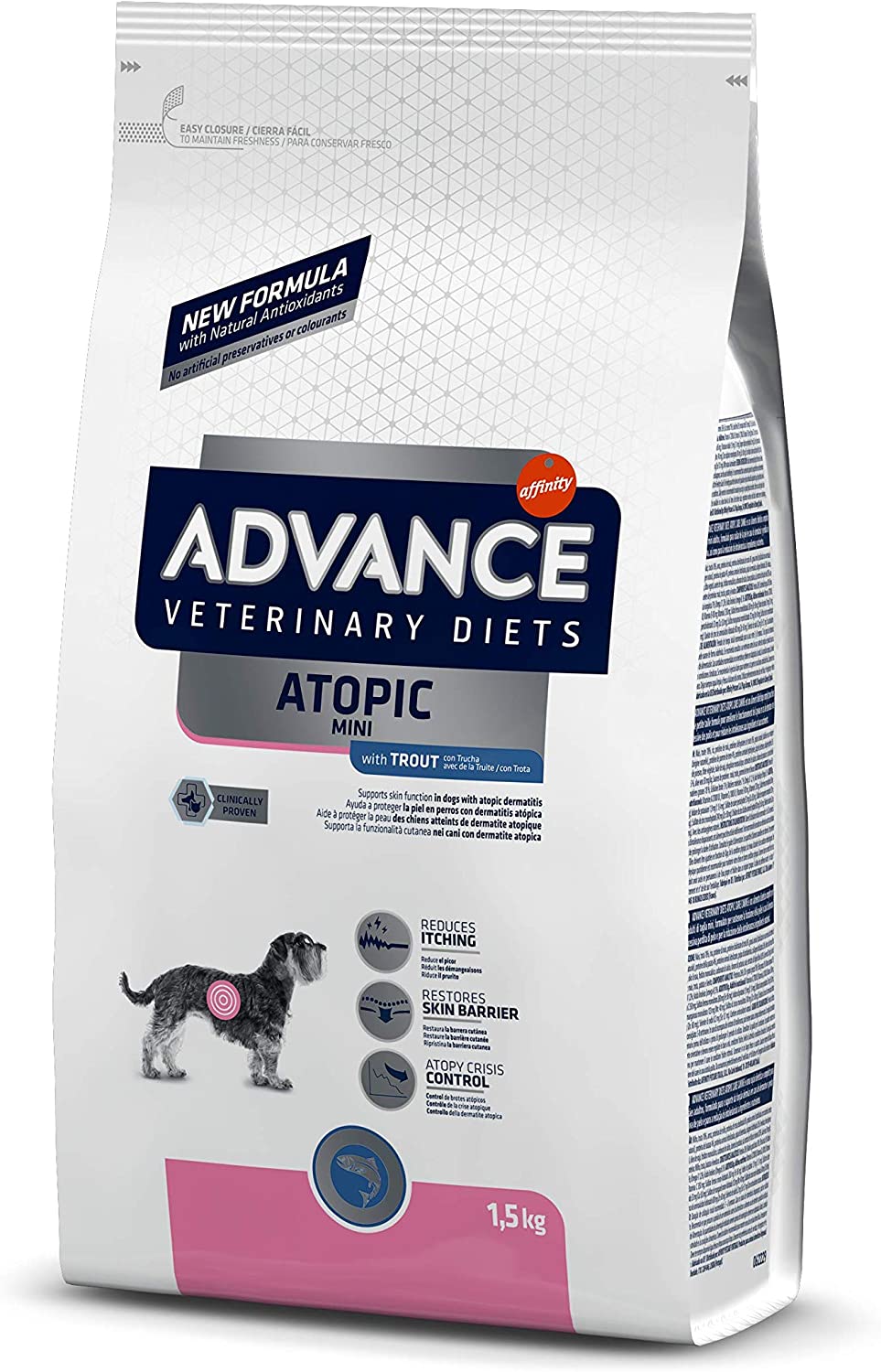 ADVANCE Vet Atopic Mini  Pienso para perros razas pequeñas 1,5 kg –  Gabo&Gordo Pet Shop