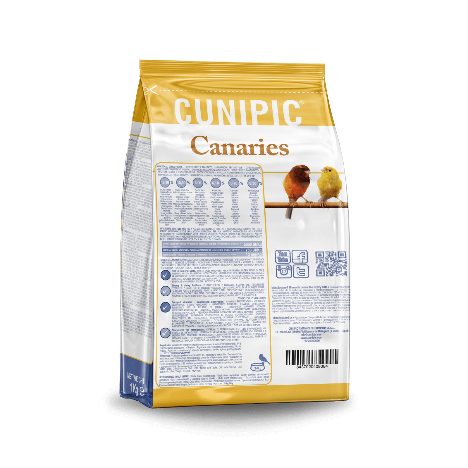 CUNIPIC LOVE BIRDS Canarios 1 kg