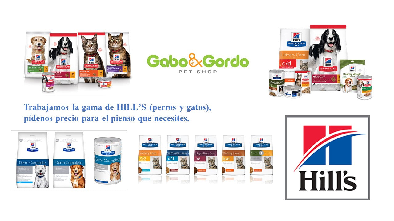 Pienso HILL'S para perros y gatos. en Gabo&Gordo Pet Shop en Las Palmas de Gran Canaria tienda para mascotas, perros, gatos, conejos, tortugas, animales, accesorios para mascotas