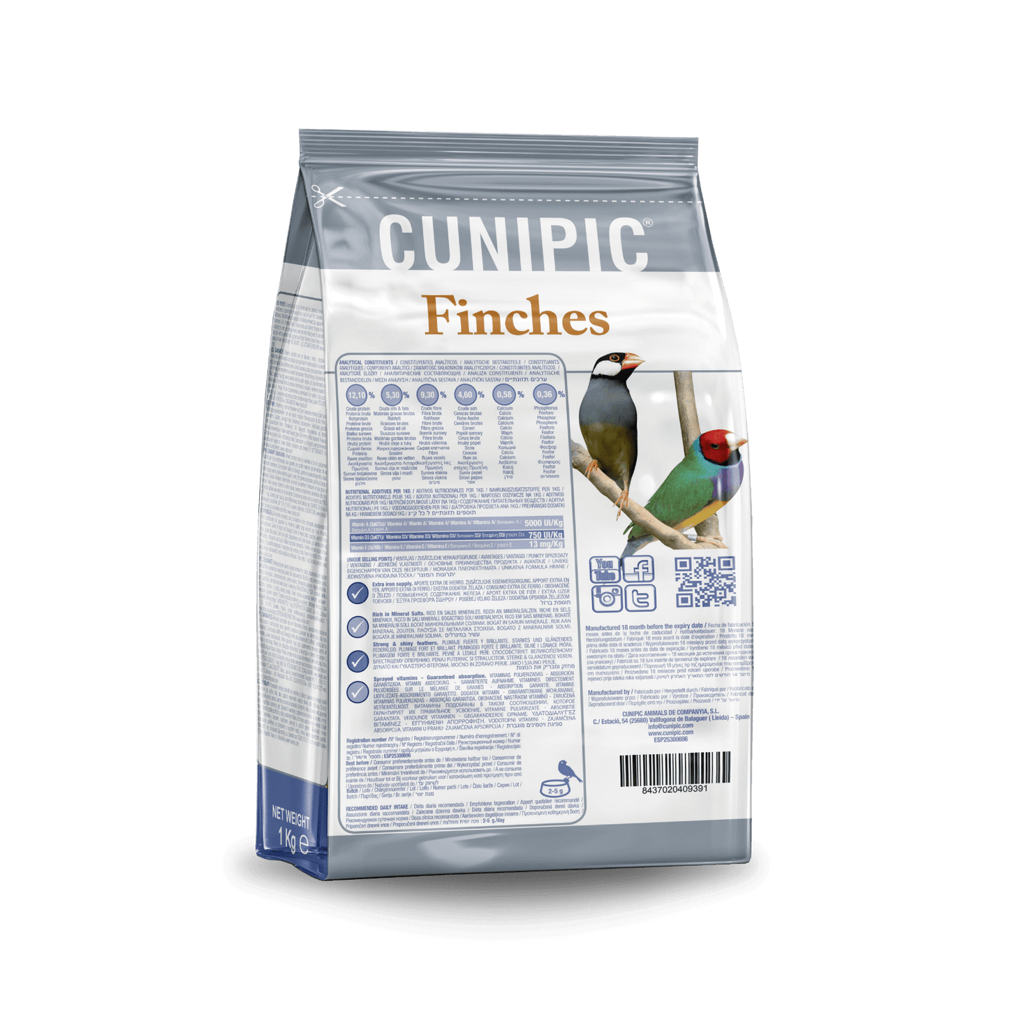 CUNIPIC LOVE BIRDS Tropicales 1 kg Gabo&Gordo Pet Shop en Las Palmas de Gran Canaria tienda para mascotas, perros, gatos, conejos, tortugas, animales