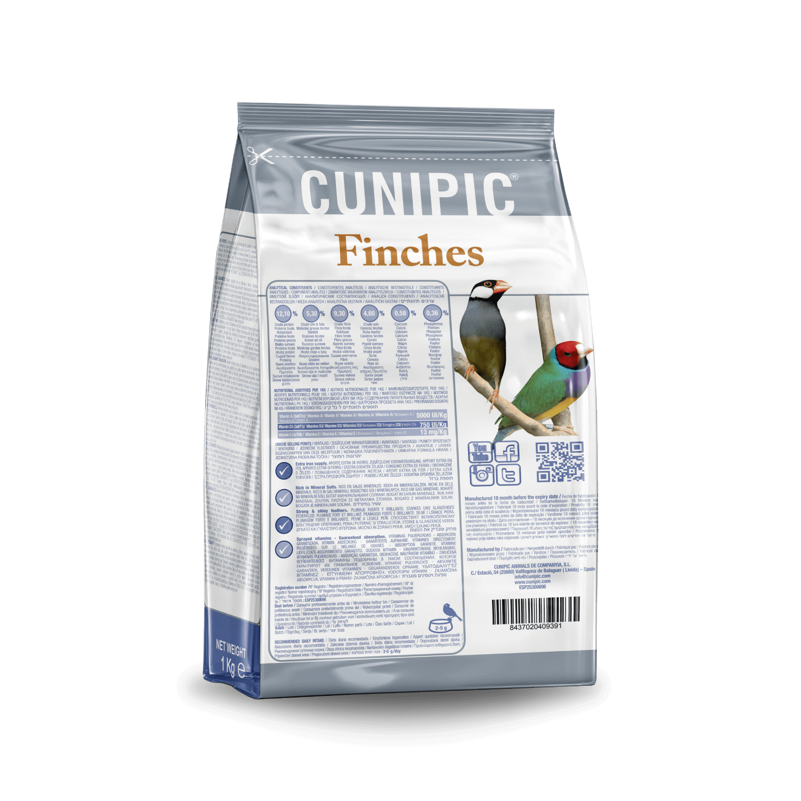 CUNIPIC LOVE BIRDS Tropicales 1 kg