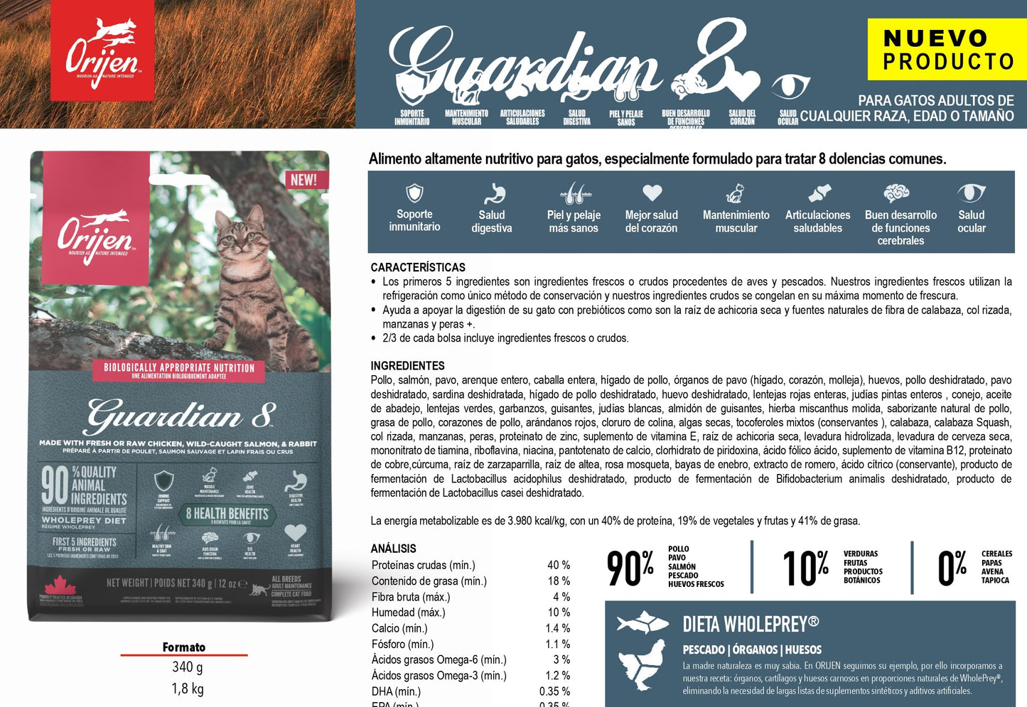 ORIJEN GUARDIAN 8 Gabo y Gordo E Shop, la mejor tienda online en las Islas Canarias, España, tienda online para mascotas, perros, gatos, conejos, tortugas, animales, accesorios para mascotas en general.
Gabo y Gordo E Shop in Canary Islands, the best store for pets, dogs, cats, rabbits, turtles, animals, pet accessories.