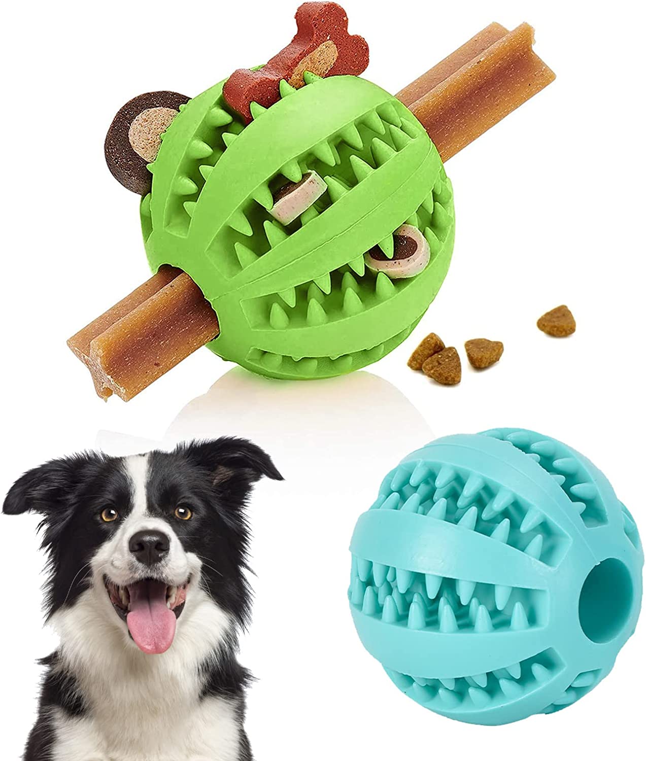 Pelota de caucho para limpieza dental de perros Gloria en tamaños de 5 y 7 cm