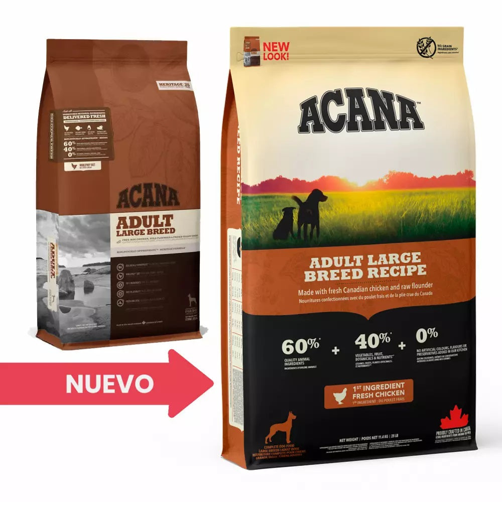 ACANA Adult Large Breed | Pienso natural sin cereales para perros adultos de razas grandes