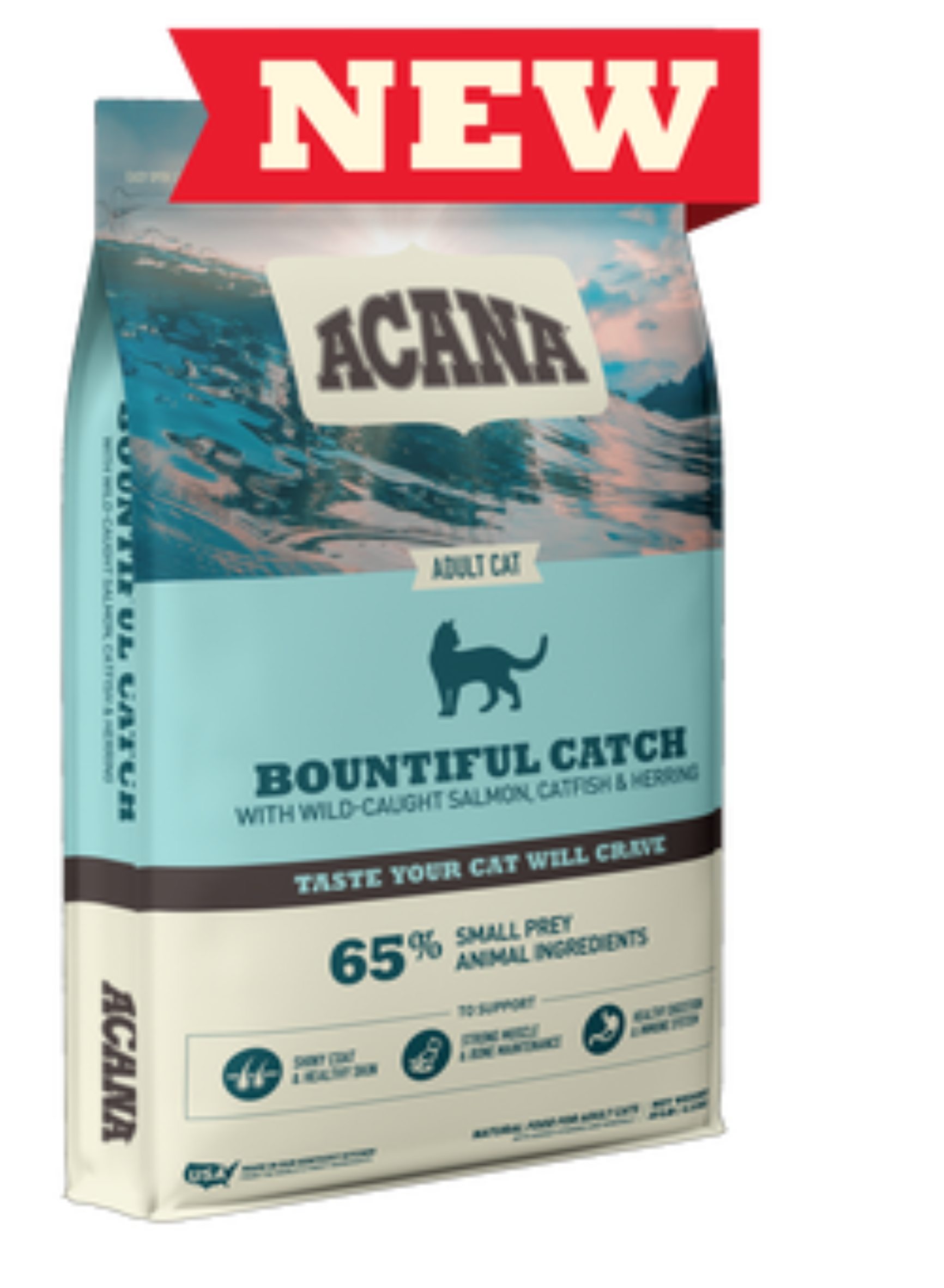 ACANA Bountiful Catch pienso natural sin cereales para gatos con salmón, bagre y arenque