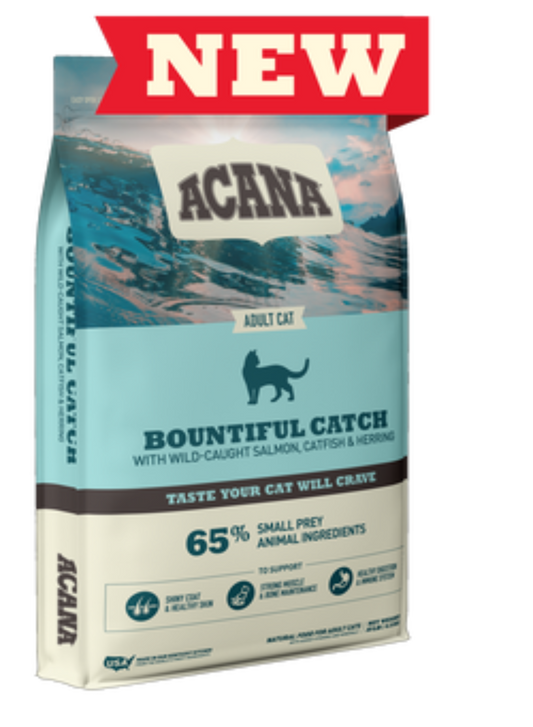 ACANA Bountiful Catch pienso natural sin cereales para gatos con salmón, bagre y arenque