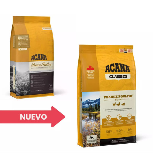 ACANA Classics Prairie Poultry pienso para perros con pollo fresco, cebada y avena, para todas las razas y etapas de vida