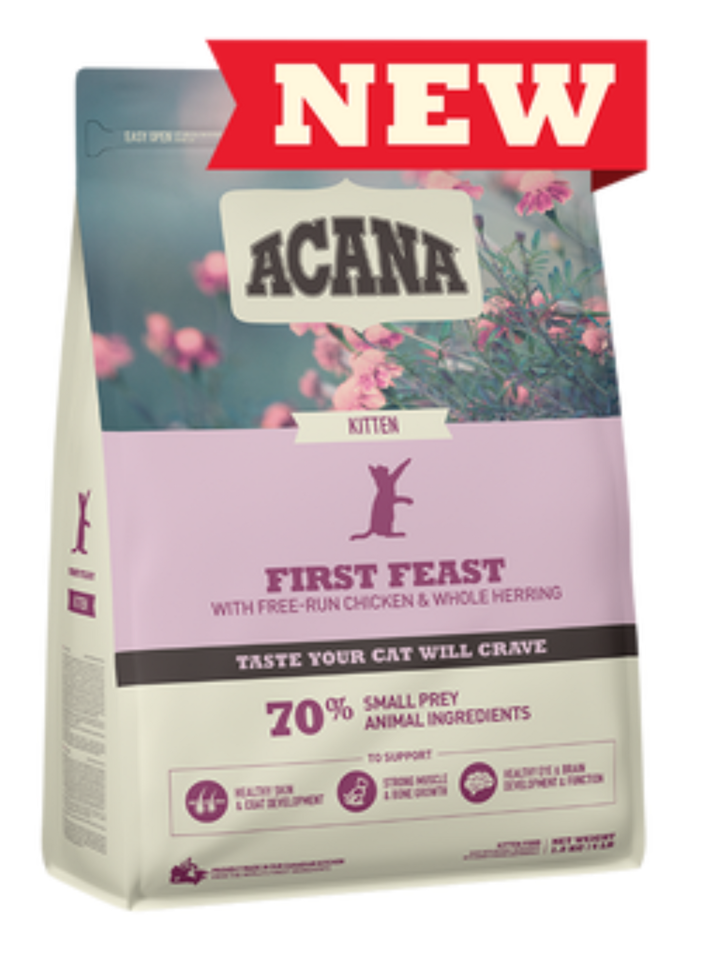 ACANA First Feast Kitten pienso natural sin cereales para gatitos con pollo y pescado