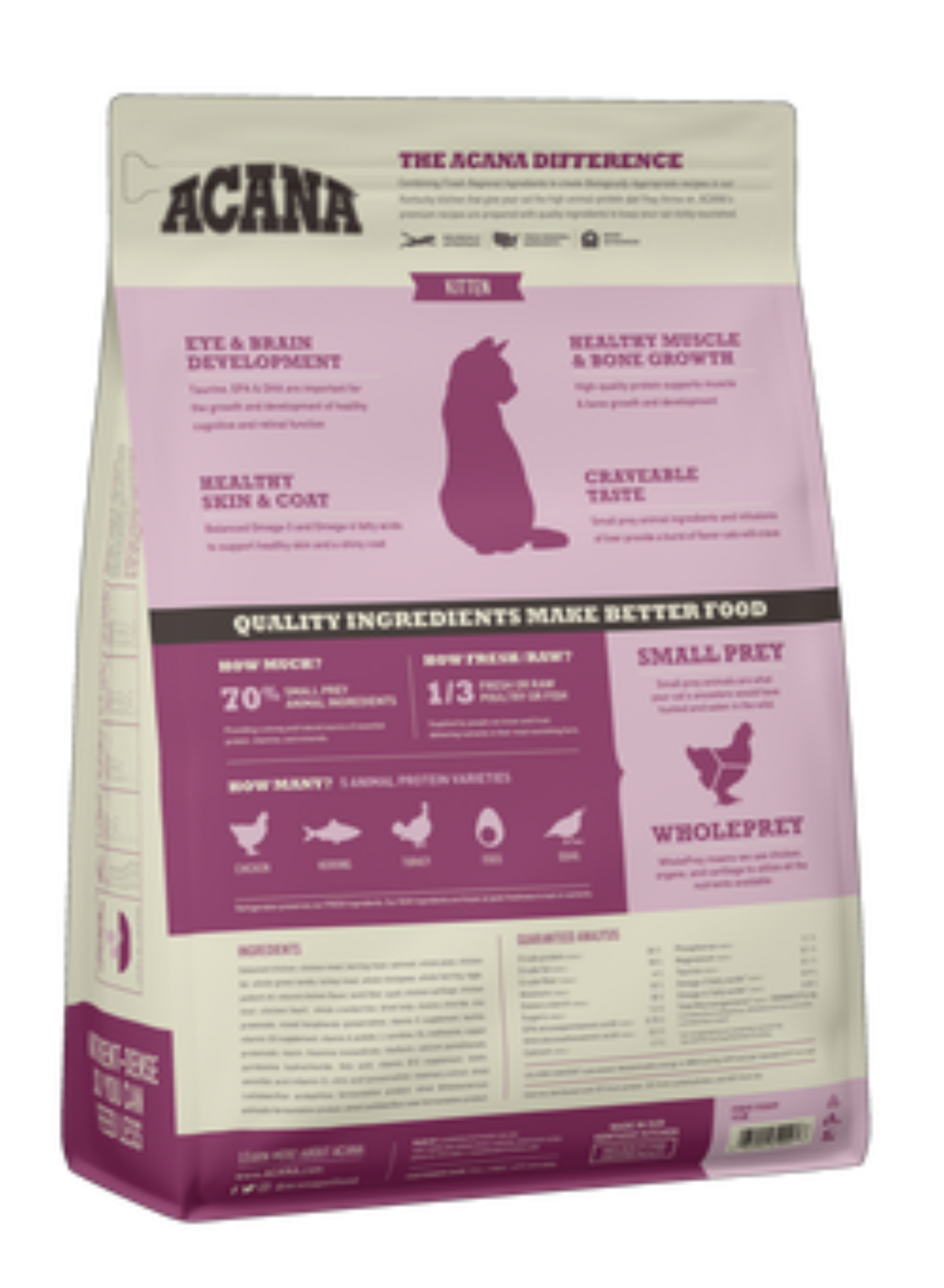 ACANA First Feast Kitten pienso natural sin cereales para gatitos con pollo y pescado