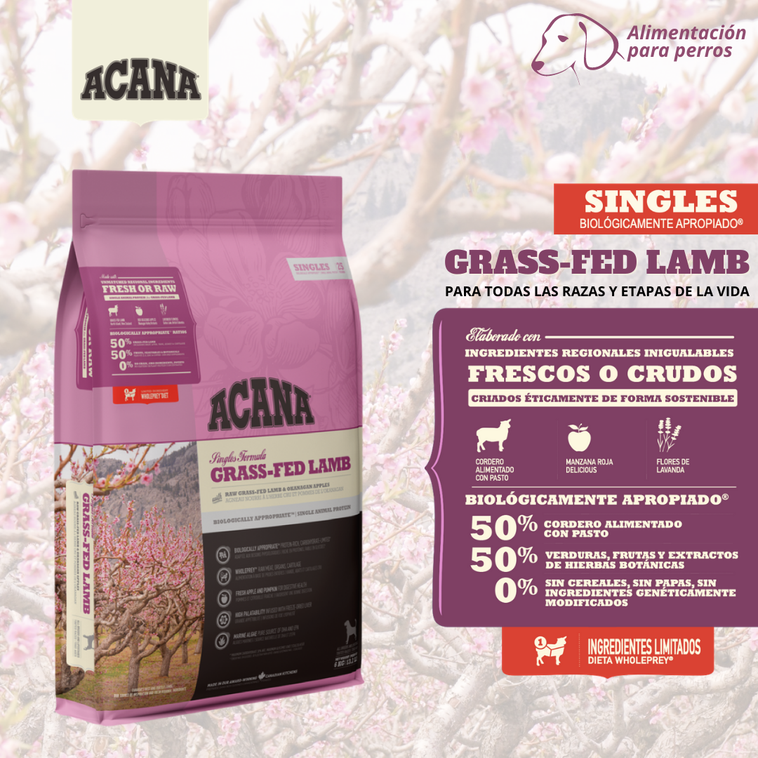 ACANA Lamb & Apple | Pienso natural sin cereales con cordero y manzana para perros