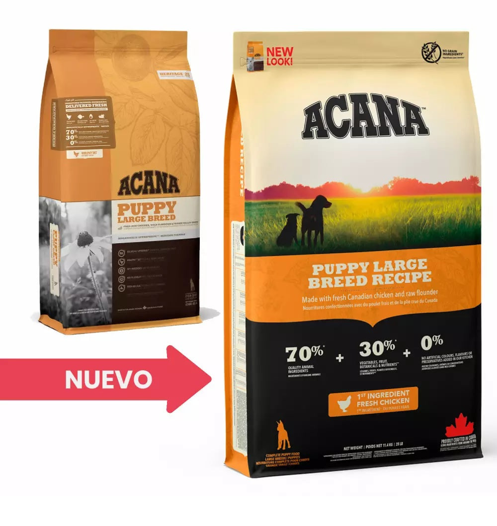 ACANA Puppy Large Breed – Pienso sin cereales para cachorros de razas grandes