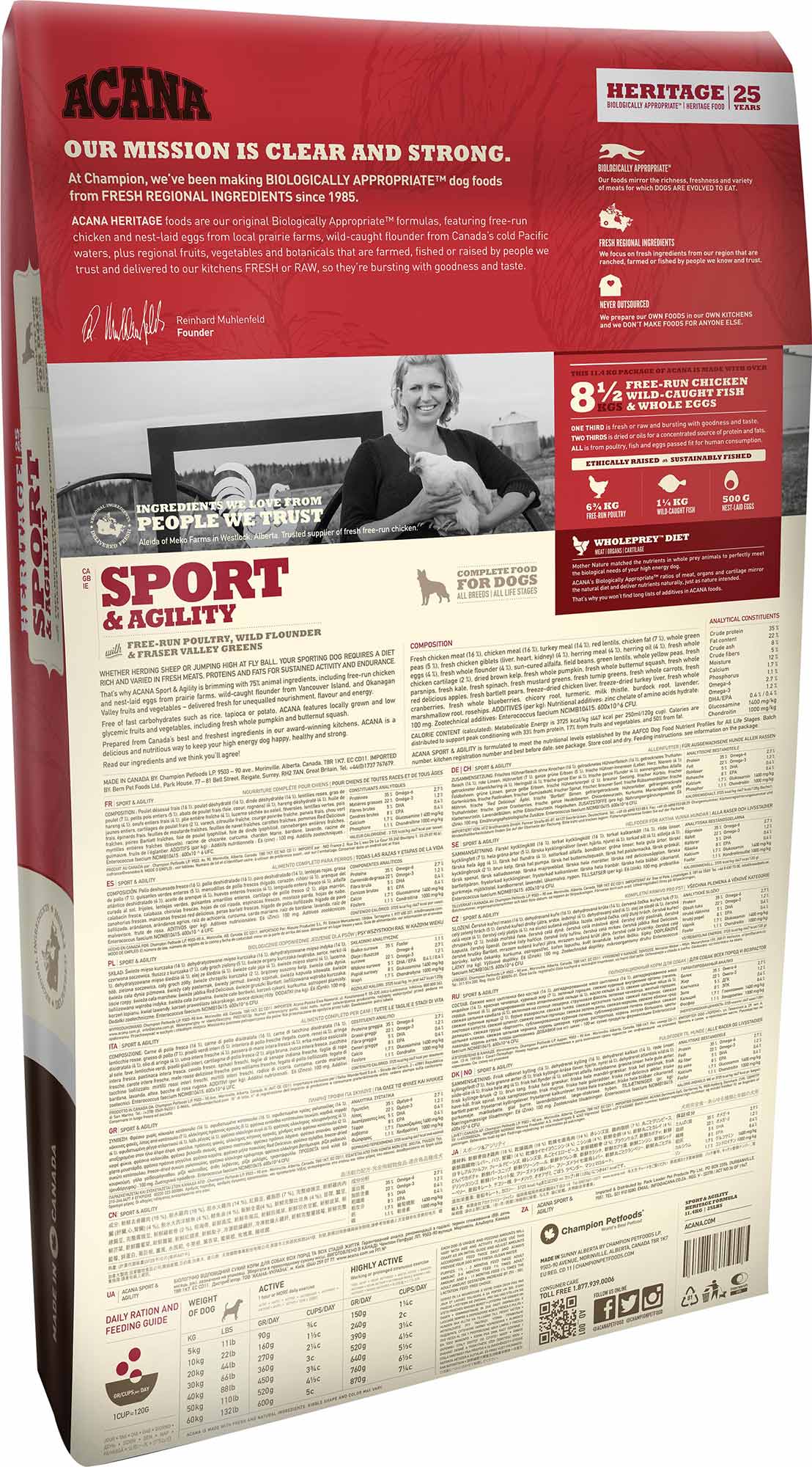 ACANA Sport & Agility Recipe | Pienso sin cereales para perros muy activos
