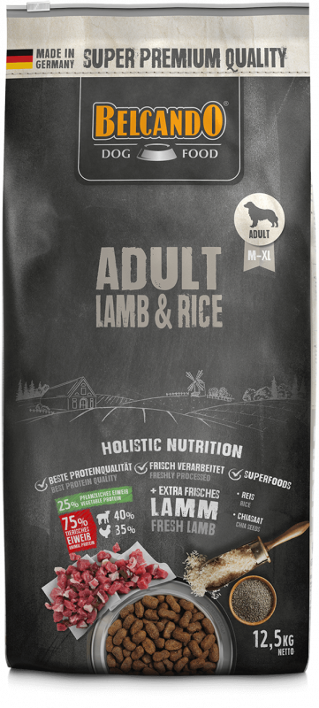 BELCANDO Adult Lamb & Rice pienso con 30 % de cordero fresco y 40 % de arroz para perros adultos sensibles