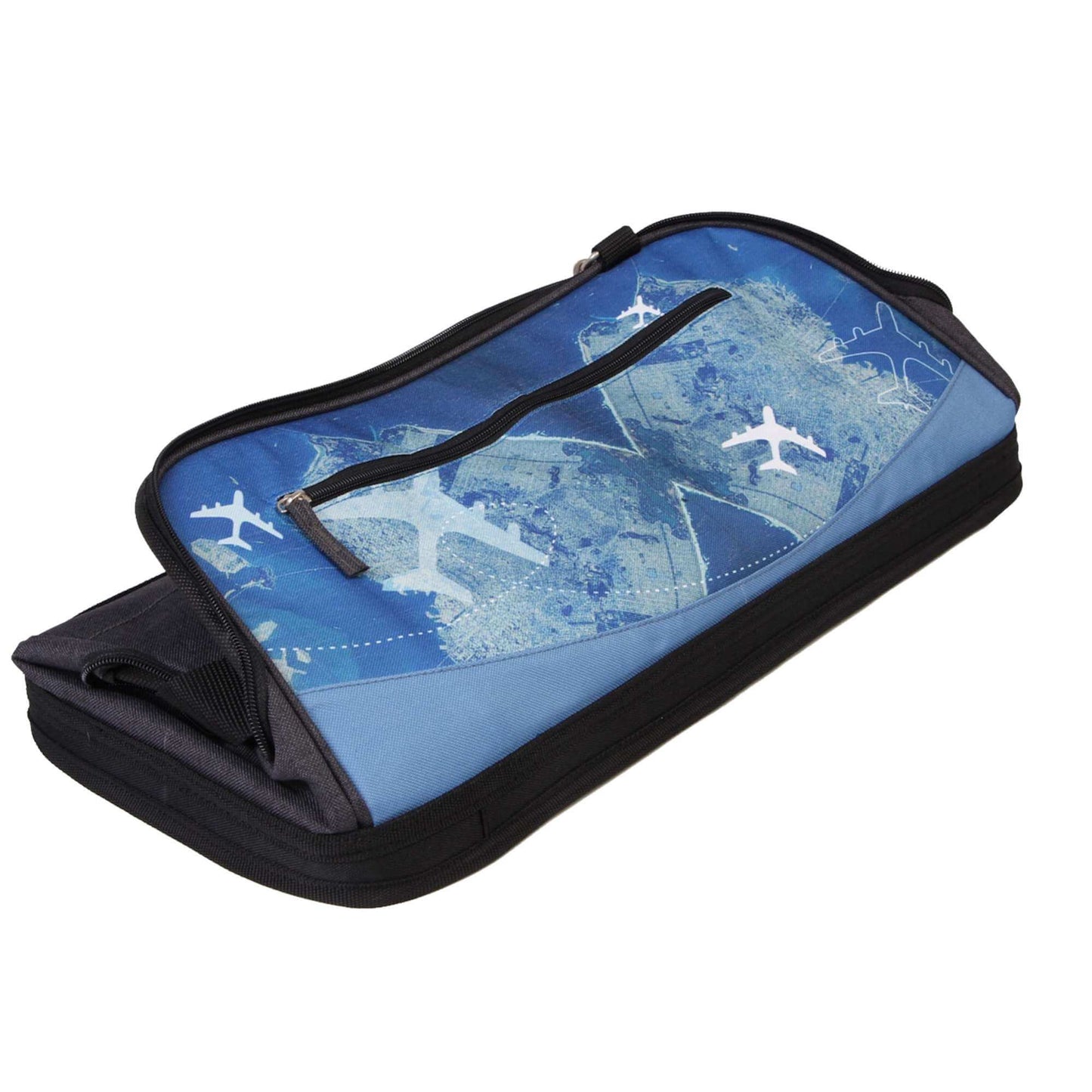 Bolso de transporte Santorini azul ZU&LU para mascotas. Apto para cabina. Perros y gatos pequeños. Diseño resistente, moderno y cómodo.