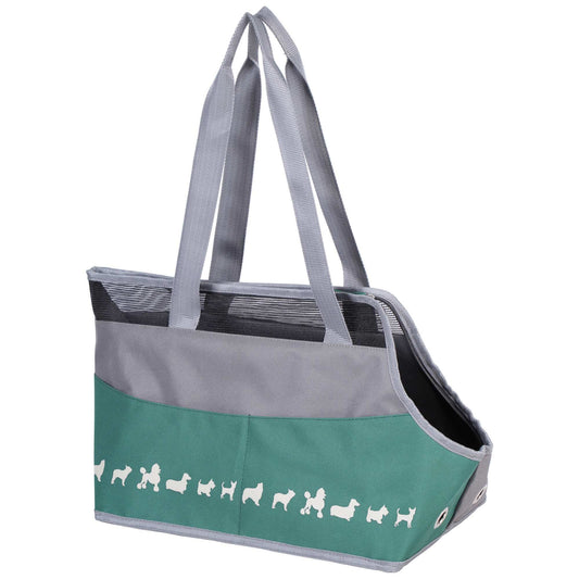 Bolso transportín para perros y gatos ZU&LU modelo Sumatra Pine verde, diseño moderno y transpirable, ideal para mascotas pequeñas de hasta 6 kg.