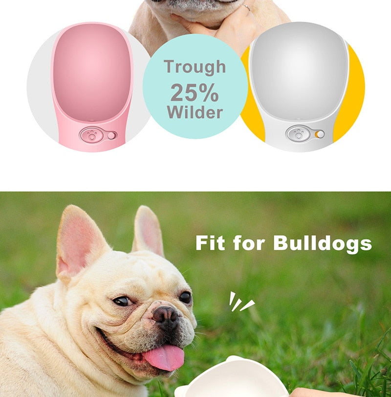 Botella antiderrame portátil para perros y gatos 550 ml color elegante