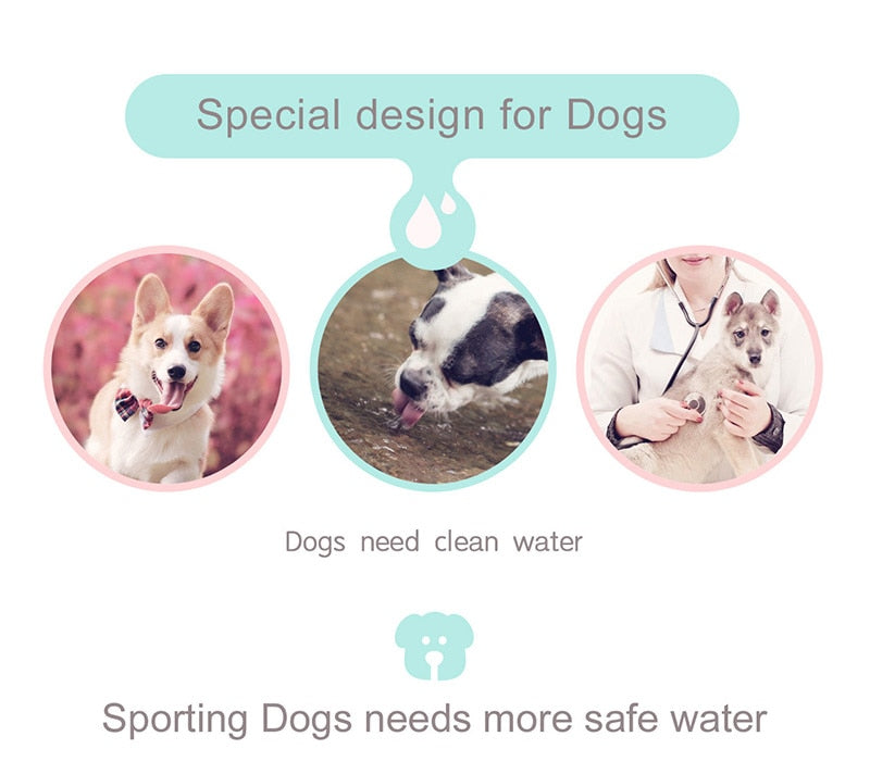 Botella antiderrame portátil para perros y gatos 550 ml color elegante