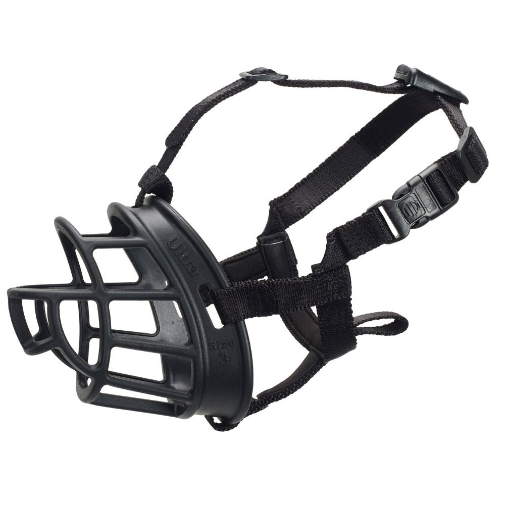 Bozal Baskerville Ultra Muzzle negro en diferentes tallas para perros