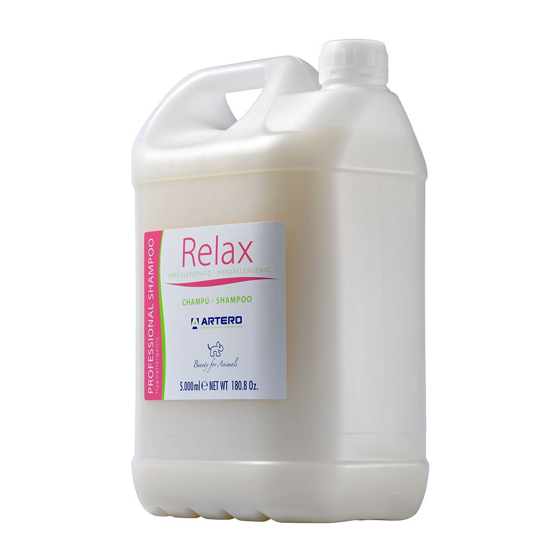 Champú hipoalergénico Artero para perros y gatos con piel sensible, ideal para higiene suave y calmante.