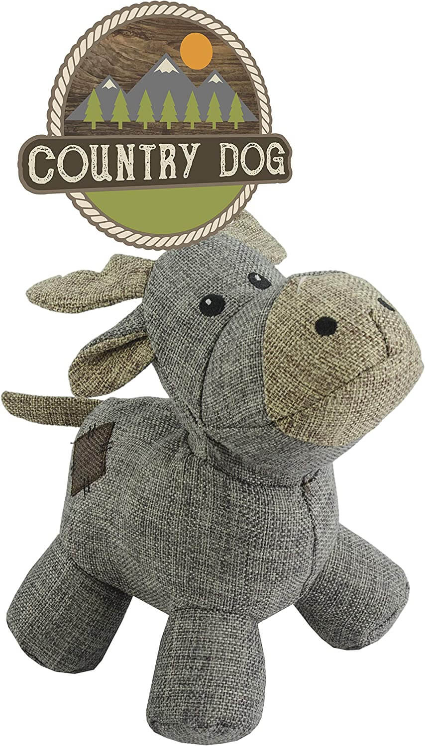 Country Dog Moose de lona resistente con chirriador para perros