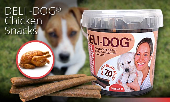 Barritas naturales DELI-DOG 800 g para perros, varios sabores