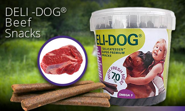Barritas naturales DELI-DOG 800 g para perros, varios sabores