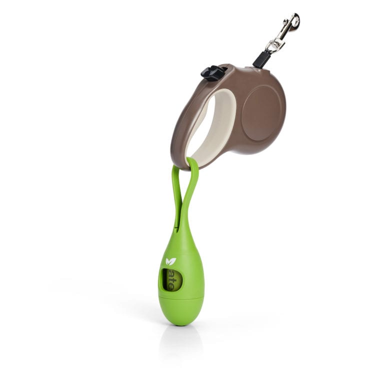Dispensador Earth Rated con forma de hueso y bolsas con aroma a lavanda