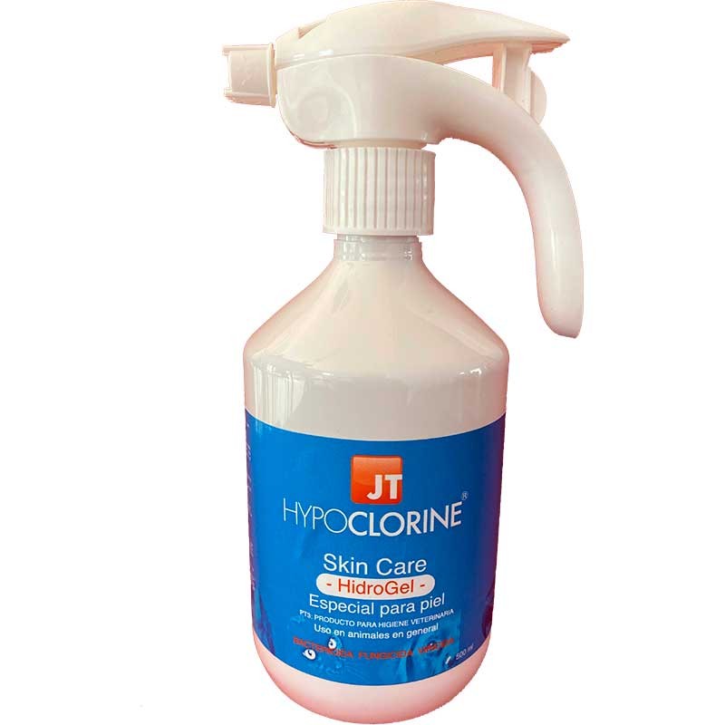Spray JT Hypoclorine 500 ml para higiene y desinfección de piel en mascotas