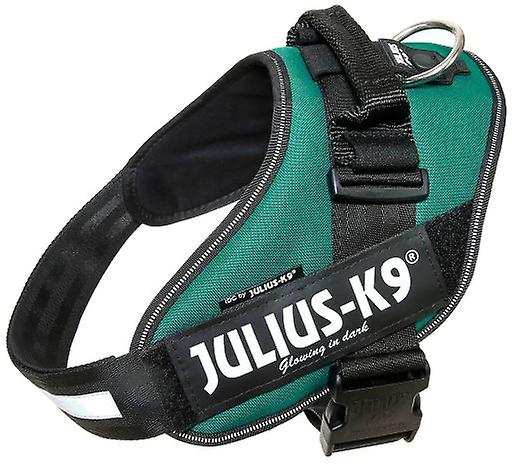 Arnés JULIUS K9 IDC Powerharness Verde Oscuro reflectante y ergonómico para perros