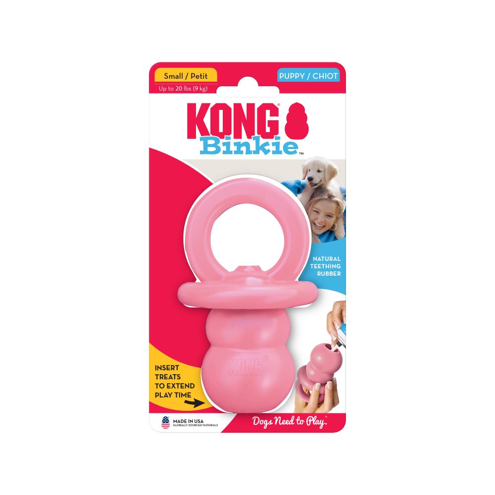 KONG Puppy Binkie chupete para cachorros rosa o azul