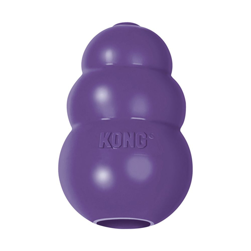 Juguete KONG Senior para perros mayores, caucho suave y rebote impredecible, ideal para masticación segura y juego activo.