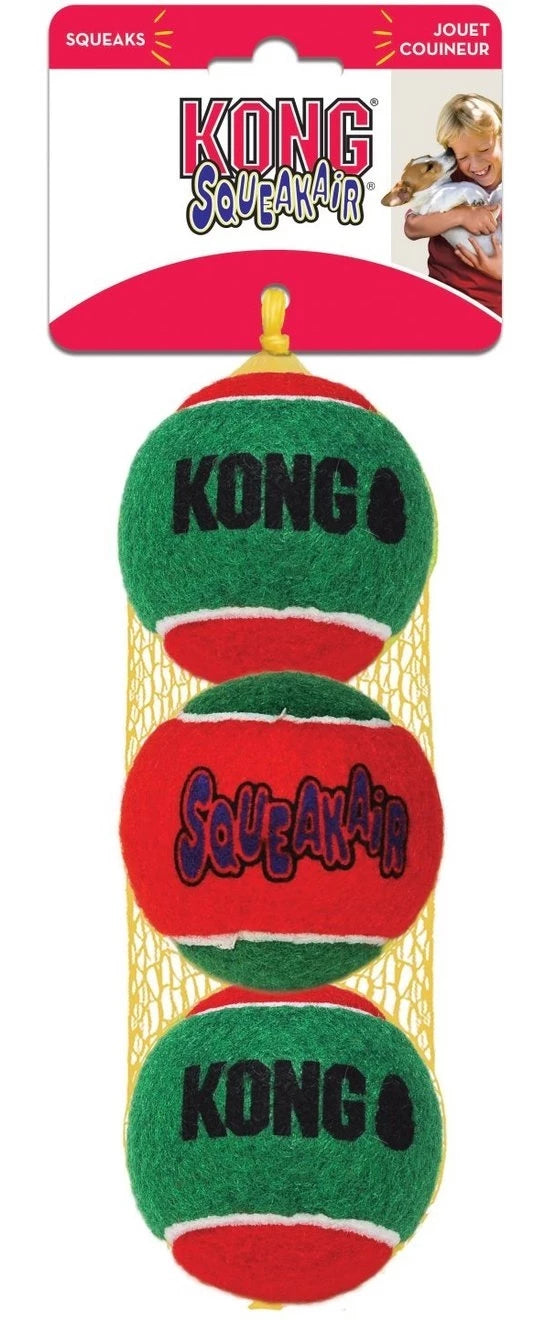 Pelotas chirriantes KONG Squeakair Holiday edición navideña