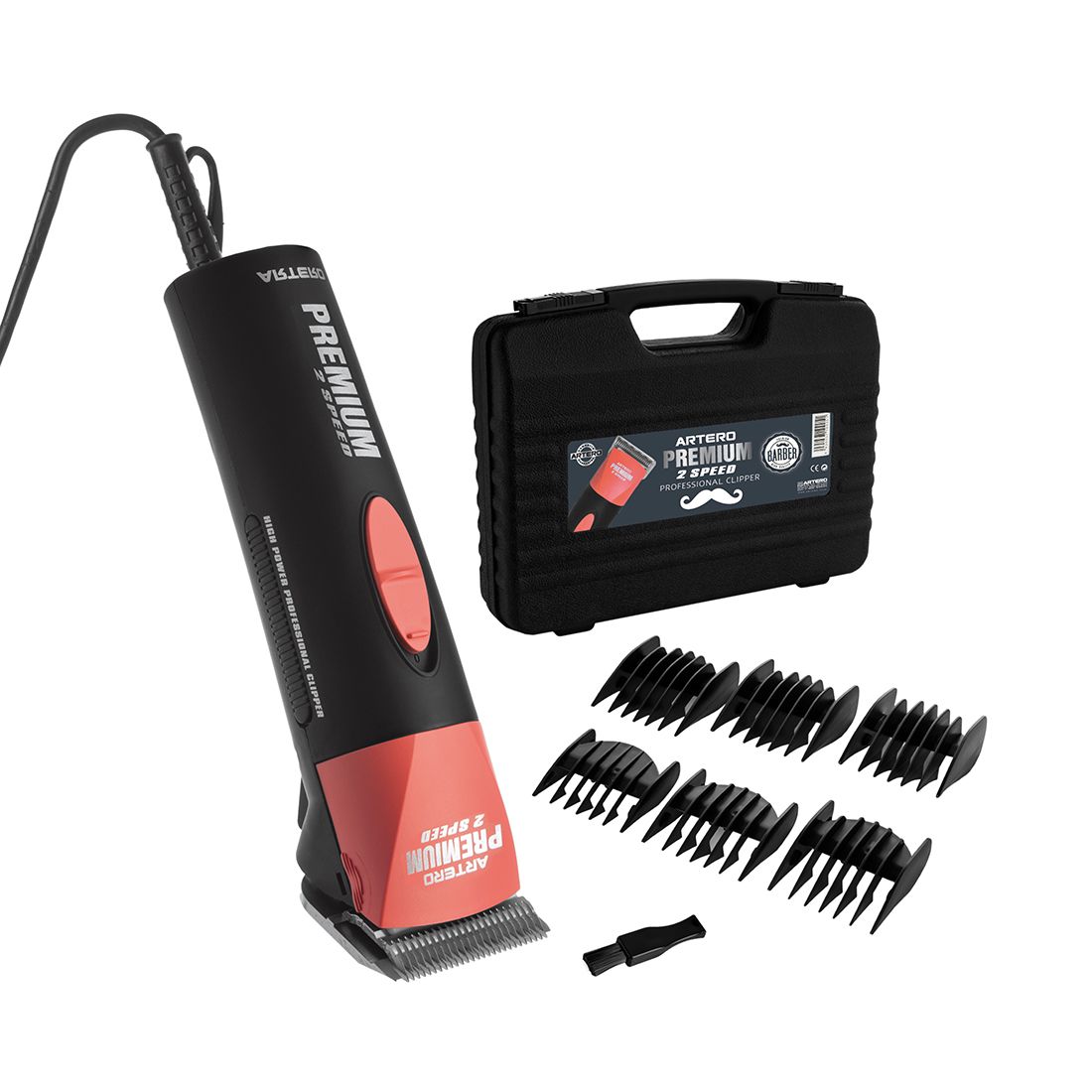 Máquina de peluquería profesional Artero Premium Naranja tipo A5 con dos velocidades